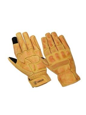 Motorcycle Gloves Racing Touchscreen Leather Armored Riding Biker Gloves Yellow